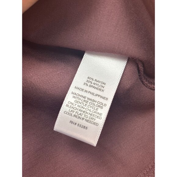 Express Mauve Short Sleeve Twist Front Top M - Picture 4 of 6